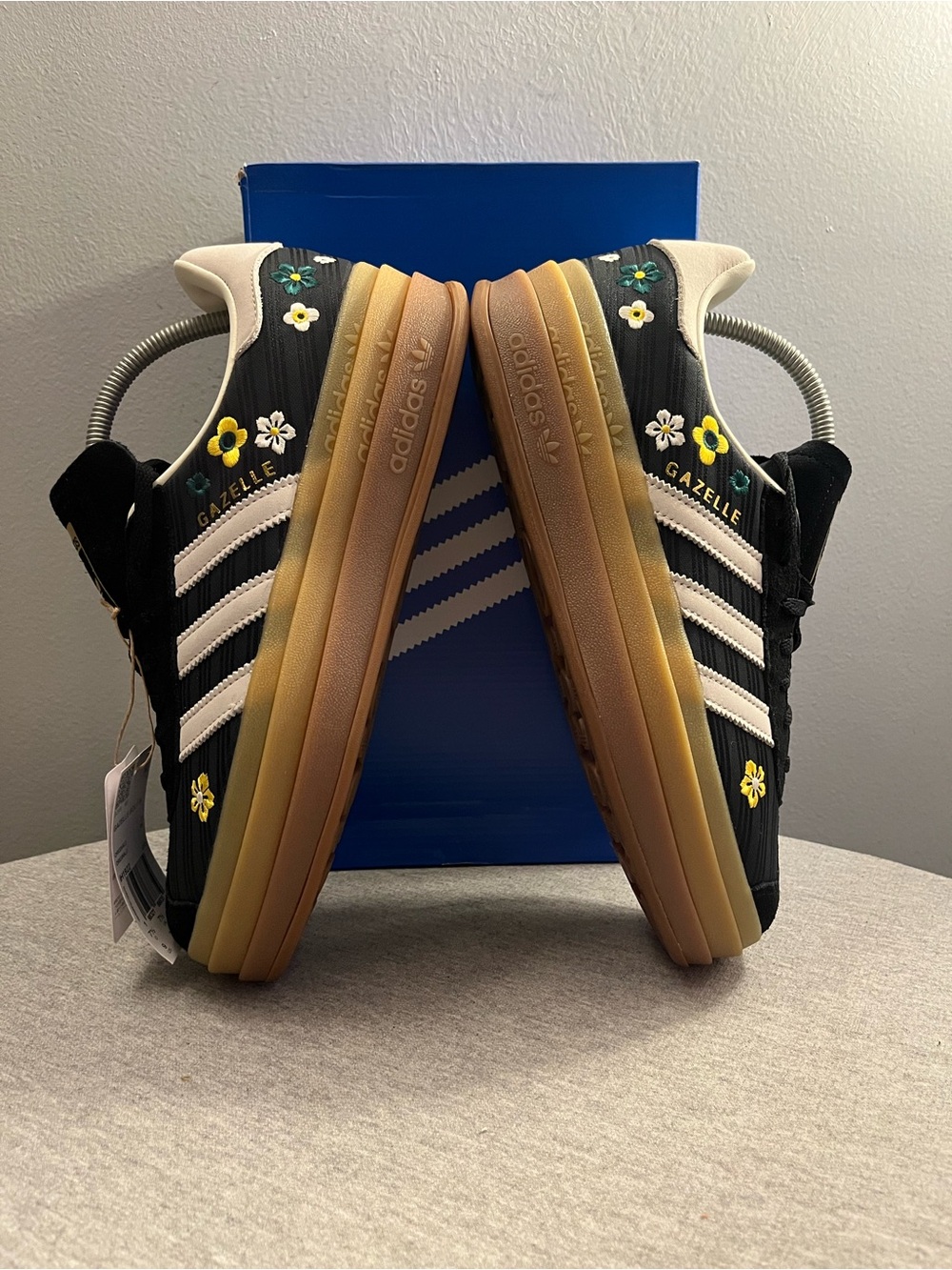 Adidas x Liberty London Gazelle Bold 'Black Floral' Women's Shoe Size 9 IH1922 - Picture 7 of 12